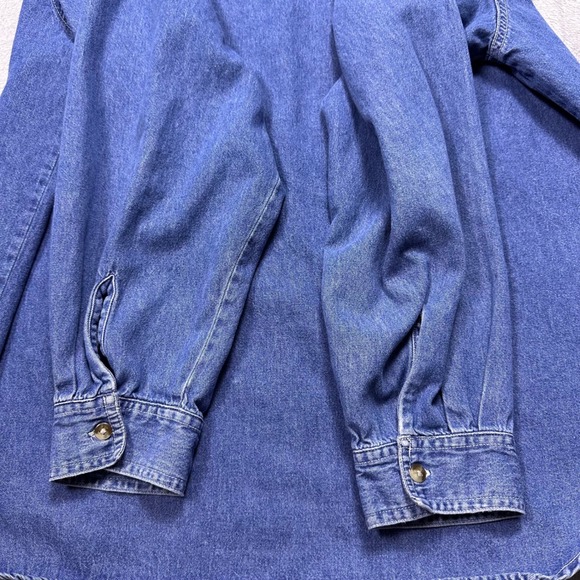 Vintage Bobbie Brooks Denim Shirt Fall Harvest Embroidered Countrycore - Picture 8 of 15